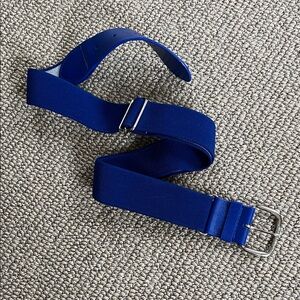 ⚾️Blue Elastic Webbing Belt with Silver Buckle